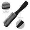 4Pcs Hair Brush Set, Included Paddle Brush Detangling Brush Hair Comb and Tail Comb, for Long Short Thick Thin Curly Hair Blowdrying Straightening Smoothing Massaging for Women, Men - Black
