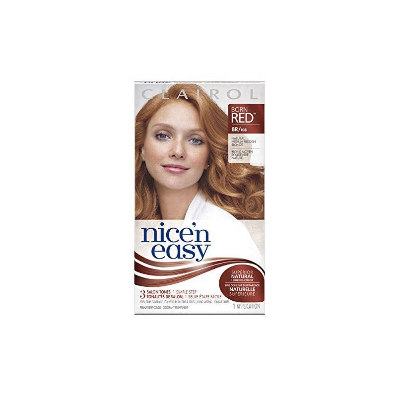 Clairol Nice 'n Easy, 8R/108 Natural Medium Reddish Blonde, Permanent ...