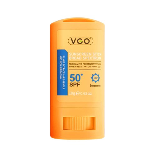 VGO Clear Sunscreen Stick Spf 50+ Provides Broad Spectrum UVA/UVB Protection with a Lightweight Formula - Ideal for Both Face & Body, Equipped with Hands-Free Application Convenience.