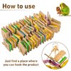 MYFAMIREA Parrot Toys for Medium Birds, Parrot Chewing Toy Cardboard Bird Toys Natural Wooden Bird Cage Chewing Toy for African Greys, Cockatoos, Macaws, Small and Medium Birds