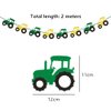 3 Pcs Tractor Bunting Tractor Felt Banner Party Decoration for Birthday Decoration Tractor Party Supplies