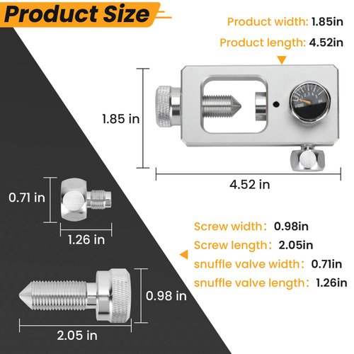 DIN Valve Scuba Adapter, Paintball Scuba Fill Station, PCP Scuba Tank Adapter, HPA Tank Fill Adapter, Up to 4500 psi, 36" Metal Braided Hose, Stronger Than Rubber. First Choice for Holidays. Silver