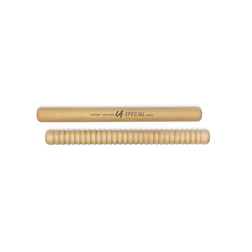 LA Special Drumsticks - Rhythm Sticks for Kids - 1 Pair with Ribbed and Non Ribbed Music Rhythm Sticks - Percussion Sticks for Elementary or Preschool Kids - 8 in Long and .750 in Diameter