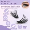 Qeelasee Lash Clusters Fluffy 80D DIY Eyelash Extensions D Curl Individual Eye Lashes 240pcs Mix9-16mm Easy For Beginner At Home Natural Effect