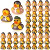 DEEKIN 24 Pcs 2 Inch Pilot Rubber Ducks Military Ducks Bathtub Toys Duck Cute Bath Toys Party Favor Baby Shower Birthday Party Gift Activity
