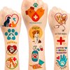 144PCS Veterinary Temporary Tattoos Stickers Vet Medicine Technician Themed Party Favors Supplies Birthday Party Decorations Gifts for Kids Girls Boys Classroom Rewards