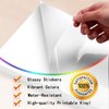 Weliu Printable Vinyl Sticker Paper for Inkjet Printer - Glossy White - 21 Waterproof Decal Paper Self-Adhesive Sheets 8.5"x11"- Dries Quickly and Holds Ink Beautifully