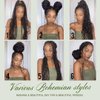 Deep Wave Bulk Human Hair for Braiding Boho Braids Human Hair for Bohemian Knotless Braids Braiding Hair Micro Braiding Hair No Weft Human Hair Extensions 2Bundles(Natural Black#,18inch)