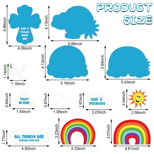 Yeaqee 30 Pcs Magnet Sunday School Crafts for Kids Bible Crafts Kit Christian Crafts God Keeps His Promises Craft Kit for Kids Religious Crafts Fun Classroom School Home Activities Decor