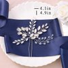 Barode Bride Wedding Hair Pins Crystal Clips Flower Headpieces Pearl Rhinestone Hair Accessories for Women and Girls (Pack of 1)