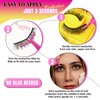 Self Adhesive Eyelashes Lash Clusters 8 Pairs Reusable Adhesive Eyelashes,No Glue Needed,No Sticky Residue Lashes with Tweezers for Diy Lashes Extension at Home by WLFRHD(Star,D-Mix10-14mm Kit)