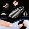 MEFA Nail Tips, Medium Almond Nail Tips 15 Sizes, 600 Pcs Gel x Nail Tips Pre-shaped Half Matte Full Cover Acrylic Nail Tips Press on Nails for Nail Extension Home DIY Salon Manicure