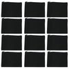 Kings Of NY Blank Black 100% Cotton Canvas Makeup Bag With Zipper 9x6 Cosmetic Pouch Bulk - 12 Pack 1 Dozen