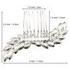 PRETTYLIFE Bridal Crystal Hair Comb Small Wedding Alloy Rhinestone Party Prom Hair Piece Accessories Elegant for Women Girls (Royal Blue + Silver)