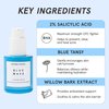 HERBIVORE Blue Wave Clearing Serum Acne Treatment – 2% Salicylic Acid + Blue Tansy + Willow Bark, Plant-based, Vegan, Cruelty-free, 30mL /1 oz
