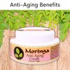 Moringa Energy Life Anti Aging Cream 13 Powerful Ayurvedic Herbs with Antioxidants, Virgin Oils of Moringa, Sesame, Sunflower for Wrinkle Cream, Fine Lines, Spots in Moringa Cream for Face, 3.4 oz