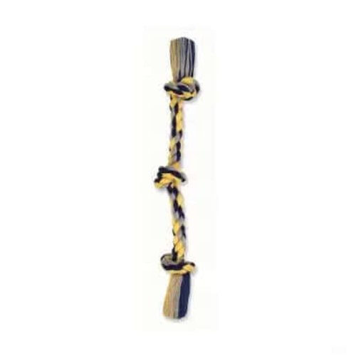 Mammoth Pet Products Flossy Chews Color 3 Knot Rope TUG Dog Toy