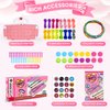 Friendship Bracelet Making Kit, DIY Arts and Crafts Toys, Birthday Gifts Ideas for Girls 6 7 8 9 10 11 12+ Years Old(Pink)