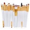20pcs Makeup BRUSHES Kit Set Powder Foundation Eyeshadow Eyeliner Lip Brush NEW … (BLACK + GOLD)