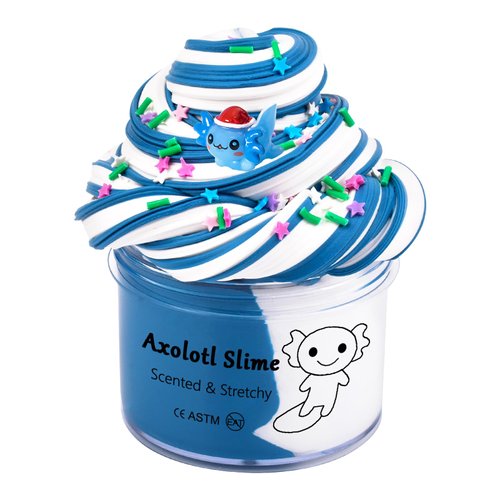 Christmas Axolotl Scented Butter Slime, Non Sticky,Stress Relief,Super Soft and Stretchy Clay Sludge Toy,Birthday Gifts,DIY Slime Party Favor,Christmas Stocking Stuffers for Kids (7oz 200ML)
