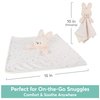 GUND Baby Sustainably Soft Bunny Lovey, Stuffed Animal Plush Blanket Made from 100% Recycled Materials, for Babies and Newborns, Pink/Cream, 10”