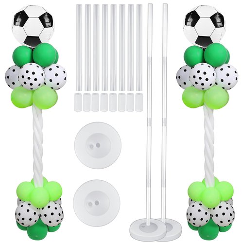 Chunnin 78Pcs Soccer Party Balloons Soccer Birthday Party Balloon Column Stand Kit Soccer Themed Party Latex Balloons Supplies Soccer Party Balloons for Boys Birthday Gift Sports Party Decorations