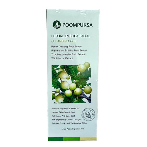 POOMPUKSA Herbal Emblica Facial Cleansing Gel Suitable for Normal to Sensitive Skins 100g.