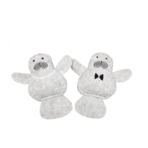 Manatee Cat Toy Set Designer Plush Mr & Mrs Meownatee w/Organic Catnip USA Made
