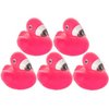 Rubber Flamingo Duckies Party Favors Baby Shower Cake Decoration Party Supplies 5 Ct