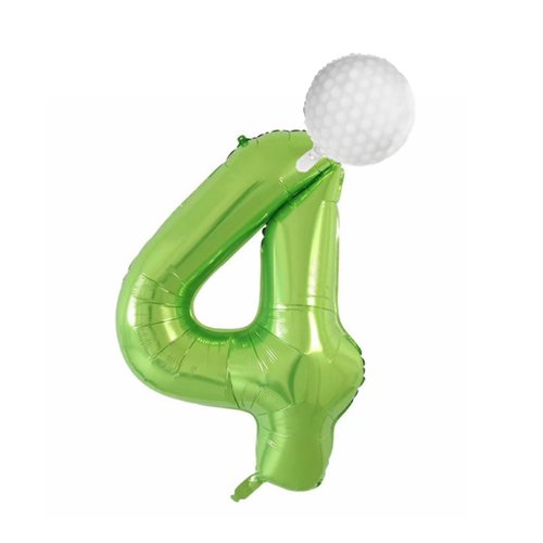 Golf 4th Birthday Party Decorations Balloons,40inch Green Number Balloon 4，Golf Birthday Decorations Kids,Golf Theme 4th Birthday Balloons (Green Golf Number Balloon 4)
