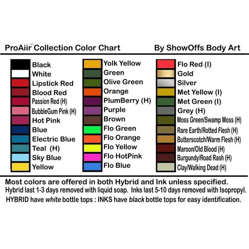 ProAiir Face and Body Painting Makeup - 8oz (240ml) Black