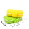 Honbay 2PCS Vitamin Organizer Box Portable Small Pill Case with 3 Removable Compartments for Travel or Daily Use