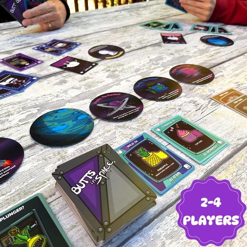 Glutes in Space Galactic Edition - Silly Gift for 2-4 Players by The Dusty Top Hat