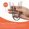 Dickno 4 PCS Car Radio Removal Pry Tool, U/V-Shaped Stainless Steel Auto Stereo Release Tool Kit, Universal Radio Remover for Disassembly of Most Vehicle Audio Frequency Converter (U+V Shaped)