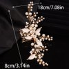 Teyglen Gold Leaf Headpiece Pearl Bride Wedding Hair Comb Gold Leaf Pearl Side Hair Comb Handmade Hair Pieces Bridal Hair Accessories for Women Bride Girls