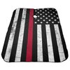 ONE TO PROMISE Red Line Barber Cape Firefighter Red Line Flag American Flag Hair Cut Salon Cape,Hair Stylist Hairdresser Styling Cape,Waterproof Haircut Apron Cover Up for Adults,55"X66"