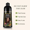 Chestnut Brown Hair Dye Shampoo 3 in 1, Instant Brown Hair Color Shampoo for Men & Women, Herbal Brown Hair Shampoo Brown Shampoo Colors Hair in Minutes 17.6 FL OZ