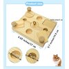 MUYG Wooden Hamster Foraging Toys,Enrichment Foraging Toy Guinea Pig Interactive Hide Treats Puzzle Snuffle Game Small Animal Chew Toys for Chinchilla Rat Bunny Hedgehog Gerbils