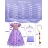 Davvew Princess Dresses for Girls,Light Up Princess Costume for Christmas, Halloween, birthday gifts for Age 3-8 Year Old