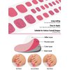 EBANKU Gel Toe Nail Stickers Cured Gel Nail Strips for Toes Gel Toenail Strips Nail Art Wraps Long-Lasting Toe Gel Nail Polish Wraps Gel Nail Art Stickers for Toes UV/LED Lamp Required (Shiny Pink)