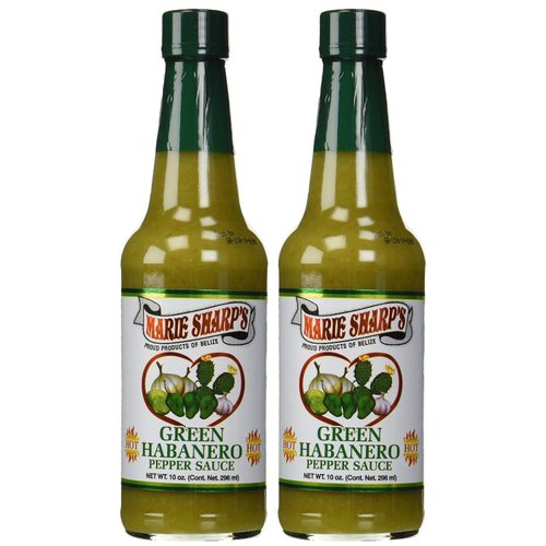 Marie Sharp's Green Habanero Pepper Sauce 10 Ounce - Pack 2