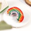 Rainbow Hair Claw Clip Non Slip 3inch Acrylic Acetate 90's Strong Hold Jaw Barrettes Cute for Women Girls Thin Thick Curly Hair Rainbow Pride Parade Accessory