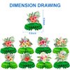 8Pcs Hawaii Luau Party supplies set Honeycomb Centerpieces Double Sided Table Topper for Hawaii Luau Party Decorations (Hawaii Luau)