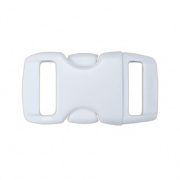 PARACORD PLANET Brand Contoured Side Release Buckle – 3/8 Inch (White, 25 Pack)