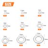 900 Pieces 304 Stainless Steel Flat Washers for Screws Bolts, HELIFOUNER Assorted Kit, Lock Metal Washers (M2 M2.5 M3 M4 M5 M6 M8 M10 M12)