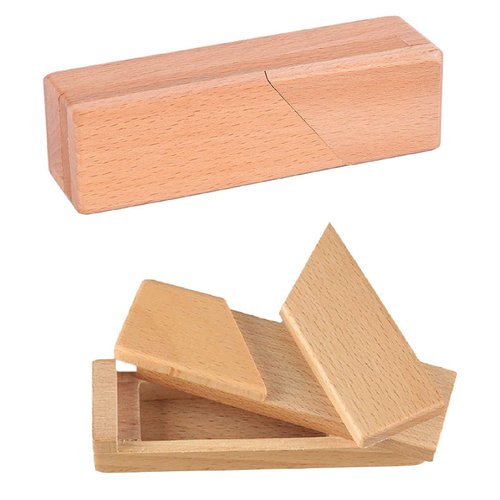 2 Pack Wooden Brain Teaser Secret Opening Puzzle Box Handmade 3D Brain Teaser Puzzle Magic Wooden Mysterious Box Gift Box Cube Game Box IQ Toys by YUNTENG