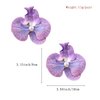 Yheahin 2pcs Flower Hair Clips Boho Orchid Hair Clips Artificial Phalaenopsis Hair Barrettes Bridal Hawaiian Beach Party Hair Accessories for Women (Purple)