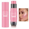 Cream Blush Stick with Brush,Waterproof Multi Cream Blush Stick Makeup,Lightweight,Long-lasting,2 in 1 Multi Stick Blush for Cheeks & Lip Tint & Eyeshadow Makeup(#01 Milk Tea Pink)