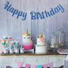 MonMon & Craft Happy Birthday Banner/Children Adults Boys Girls Birthday Party Decor/Birthday Party Decorations Blue Glitter