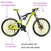 Ailejia Mini Racing Bicycle Ornament Vehicles Mountain Finger Dirt Bike Toy Model Decoration Crafts for Home (S-Green)